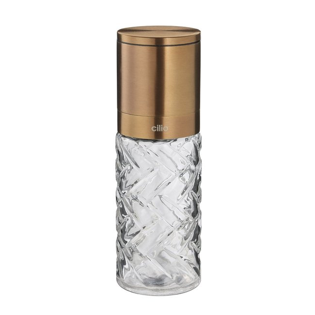 Moulin universel à poivre ou sel Cristallo cuivre transparent / cristal <span itemprop=