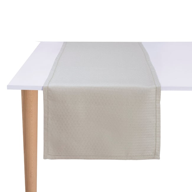 Chemin de table en Lin, PORTOFINO GÉO - LE JACQUARD FRANCAIS