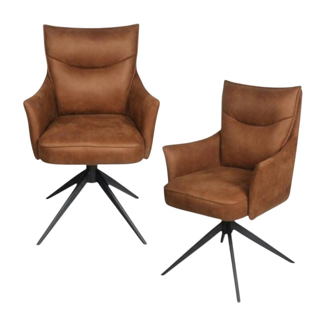 Fauteuil de table pivotant (lot de 2) LOMBARDIE - PIER IMPORT