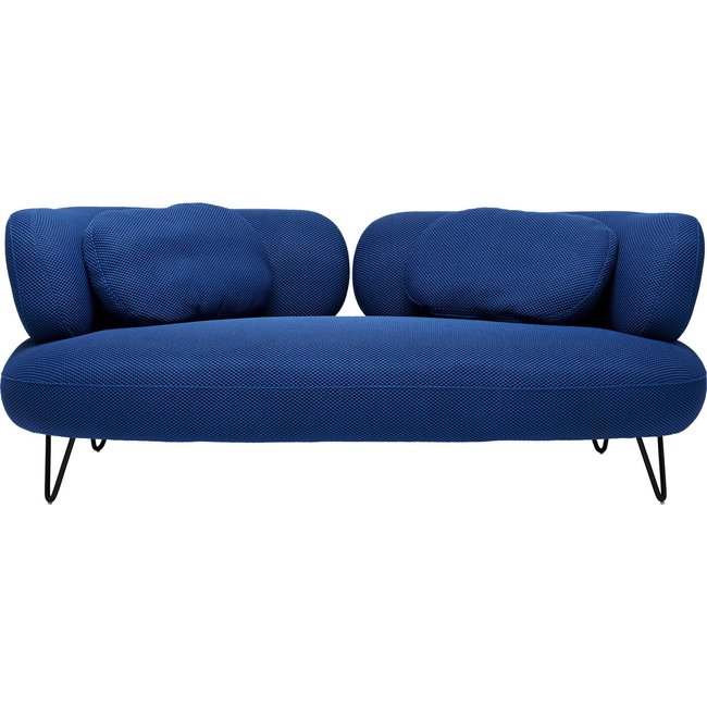 Canapé 2 places résille, PEPPO Couleur bleu <span itemprop=