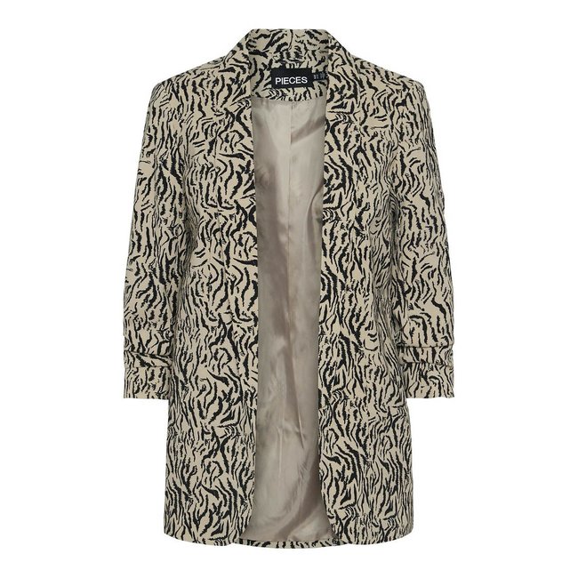 Blazer imprimé beige/noir PIECES