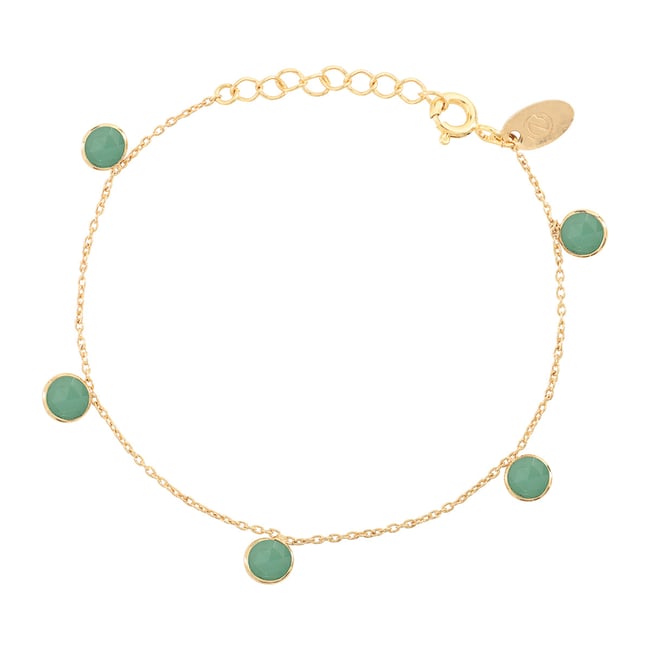 Bracelet multi moorea chrysoprase vert <span itemprop=