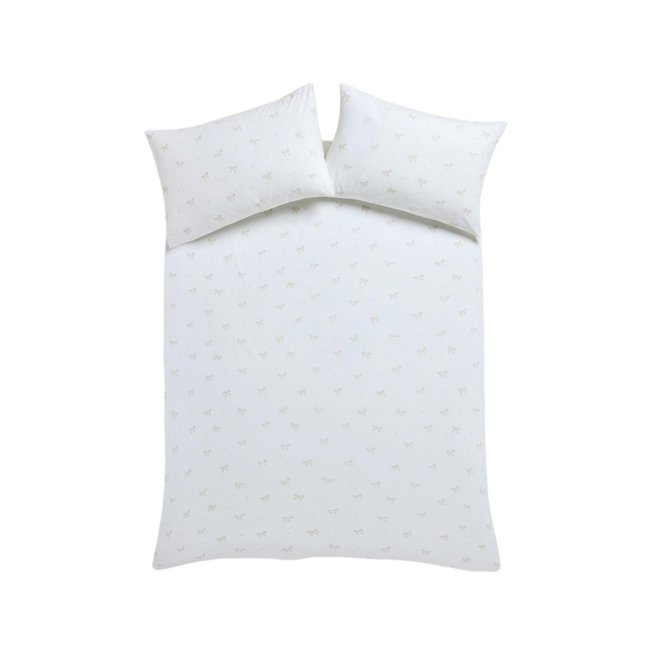 Drap-housse et taie d'oreiller avec nœuds naturel <span itemprop=