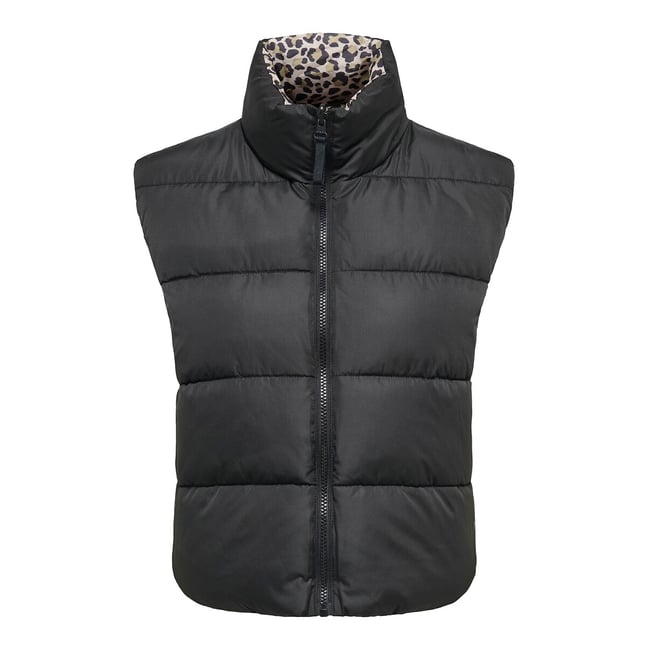 Doudoune sans manches réversible noir <span itemprop=
