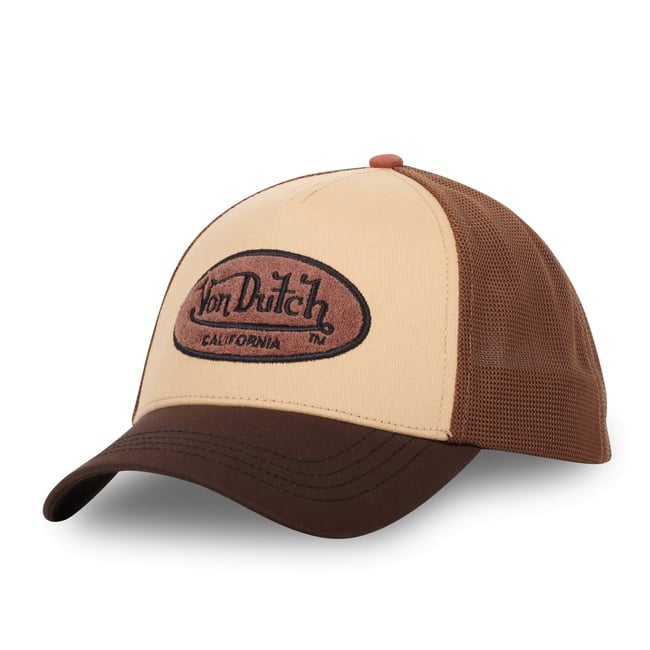 Casquette trucker TERRY beige/marron <span itemprop=