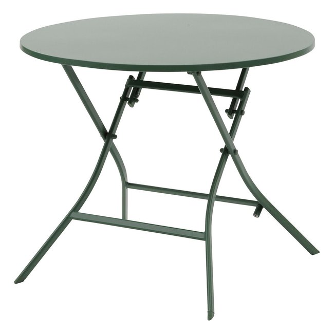 Table de jardin pliante ronde 4 places GREENSBORO vert <span itemprop=