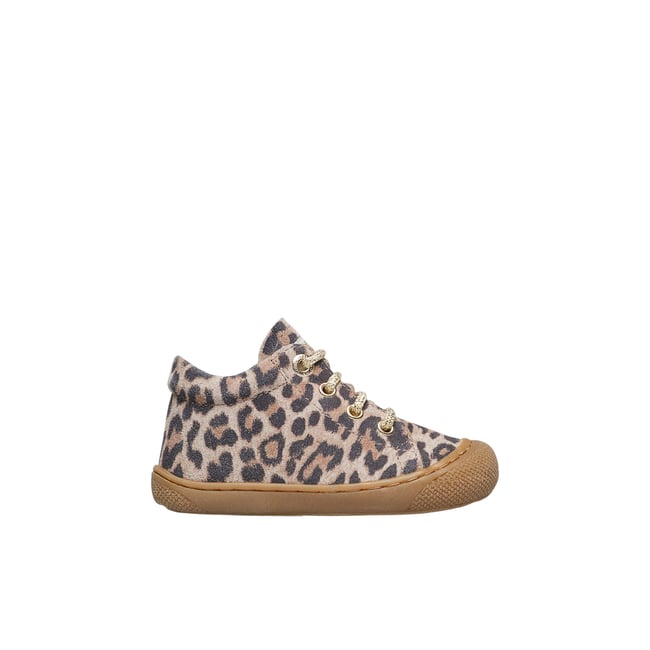 Chaussures premiers pas en suède imprimé léopard COCOON - NATURINO