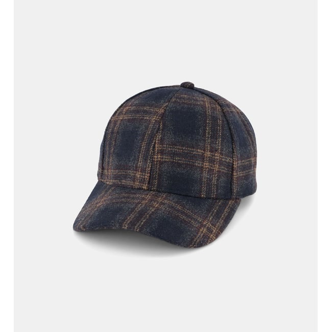 Casquette vivi tartan feutrée gris <span itemprop=