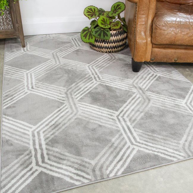 Tapis traditonnel, effet vieilli, OSCAR Couleur gris clair <span itemprop=