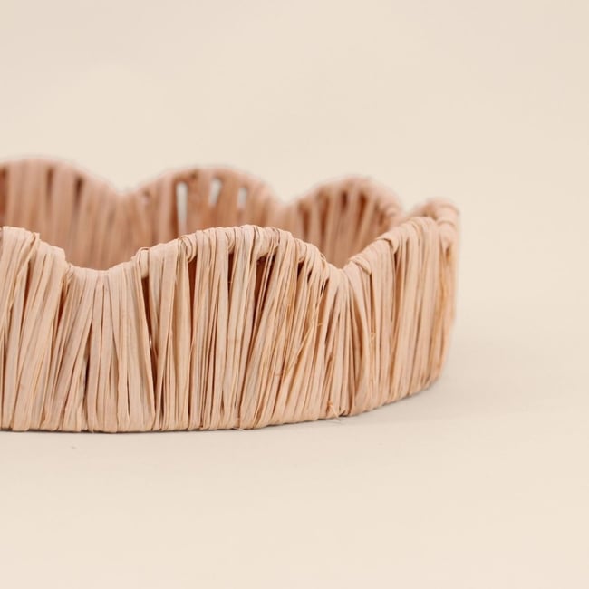 Plateau rond en rotin 30cm Couleur naturel <span itemprop=