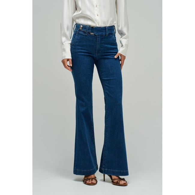 SECRET CHINO PUSH IN FLARE bleu foncé <span itemprop=