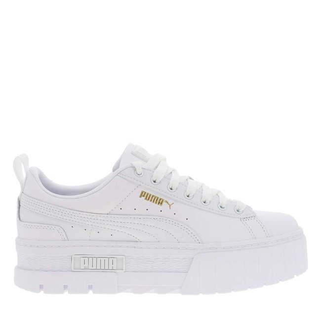 Baskets cuir Mayze Classic blanc <span itemprop=