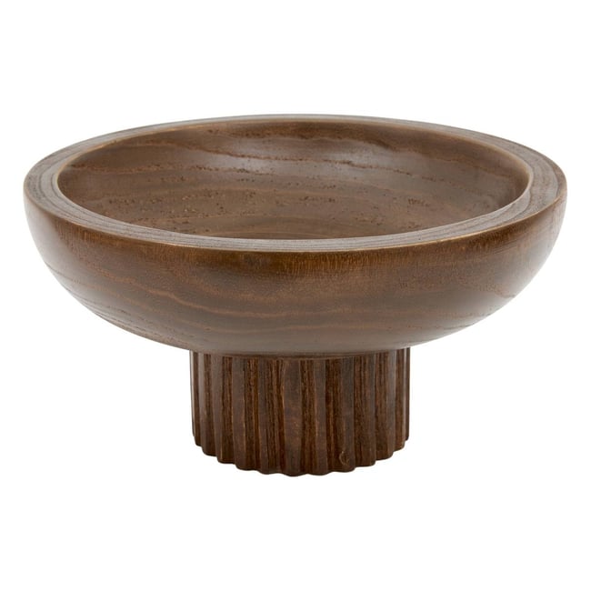 Coupe ronde en paulownia CLOVIS Couleur marron <span itemprop=
