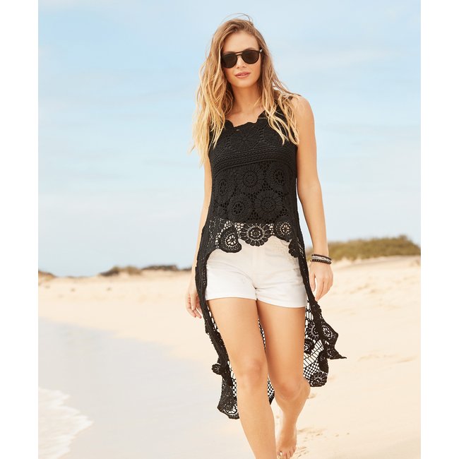 Short Denim Blanc Classique Poche Brodée blanc <span itemprop=