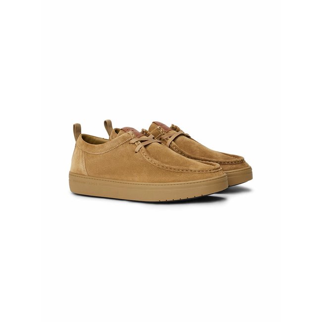 Mocassins en suède  tabac <span itemprop=