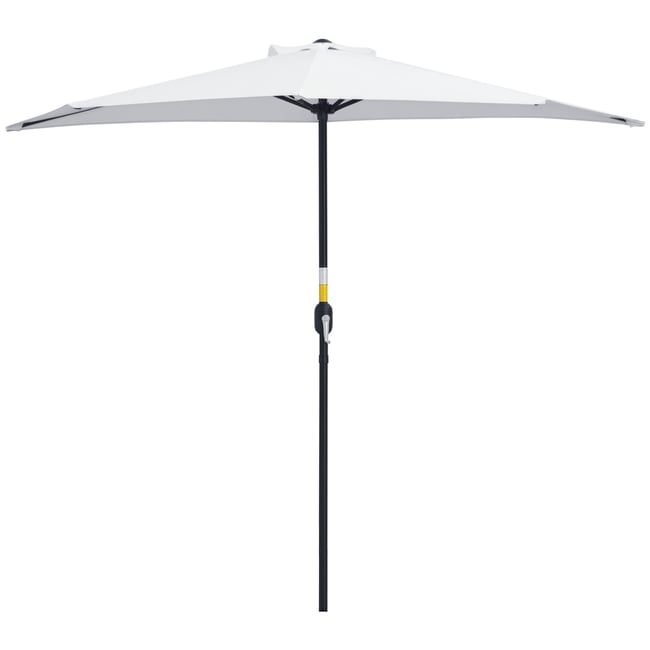 Demi parasol balcon blanc <span itemprop=