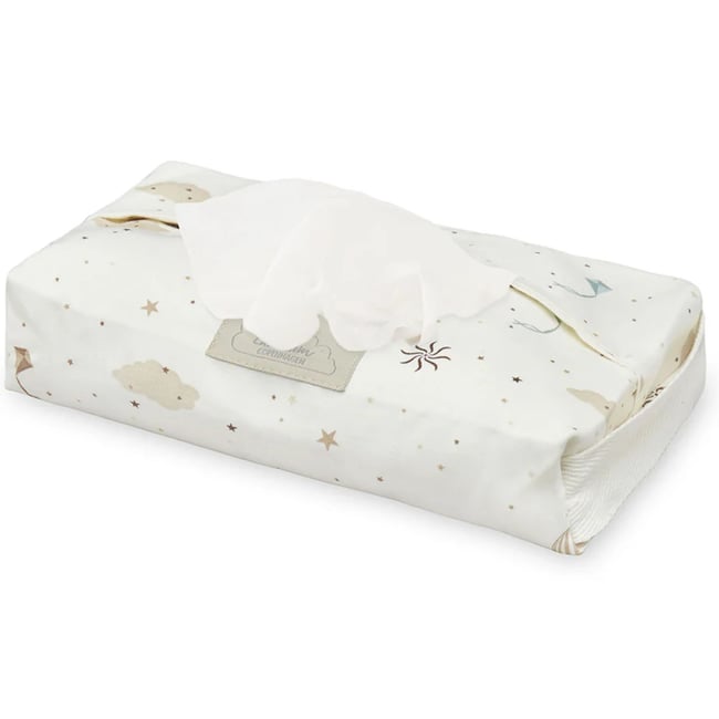 Étui pour lingettes Couleur blanc, bleu, marron <span itemprop=