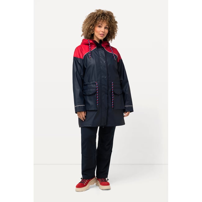 Veste HYPRAR à capuche. Matière déperlante. marine <span itemprop=