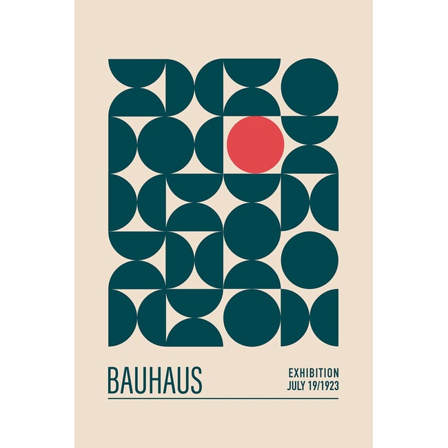 Tableau vintage exposition bauhaus sphère - HEXOA