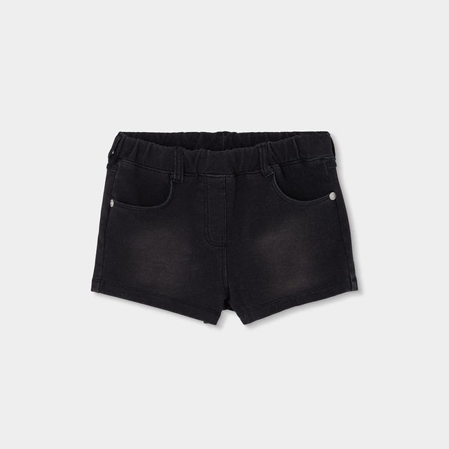 Short en molleton avec poches noir <span itemprop=