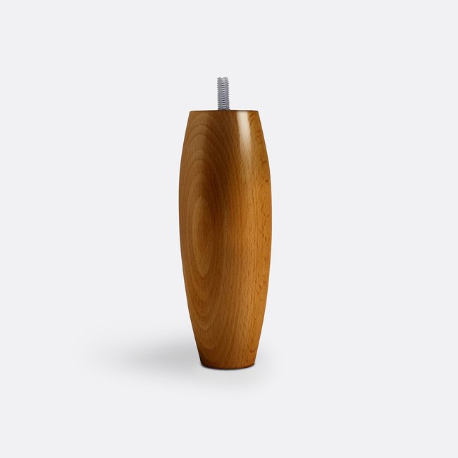 Lote de 4 patas de somier con forma oval madera oscura rústica <span itemprop=