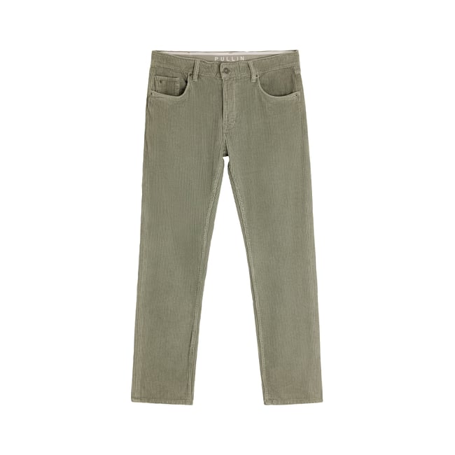 PANTALON REGULAR VELOURS DRIZZLE vert <span itemprop=