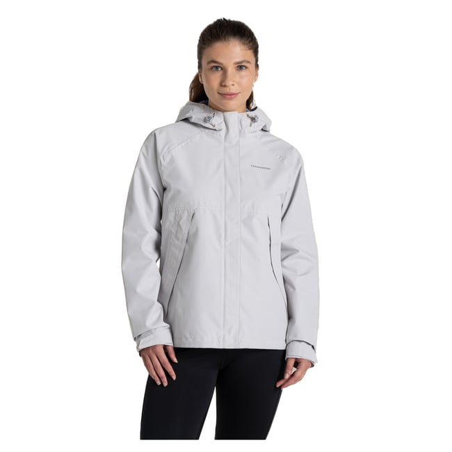 Veste imperméable unie à capuche OSSUS gris clair <span itemprop=