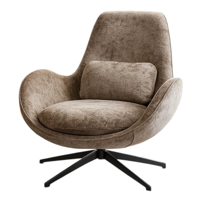 Fauteuil rotatif en velours - SPACE - MATHI DESIGN