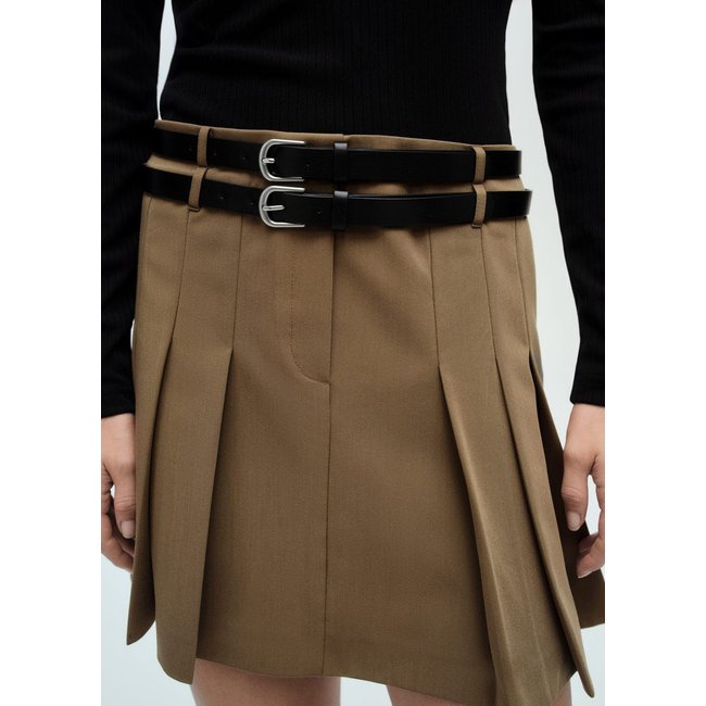 Robe courte tissu combiné beige <span itemprop=