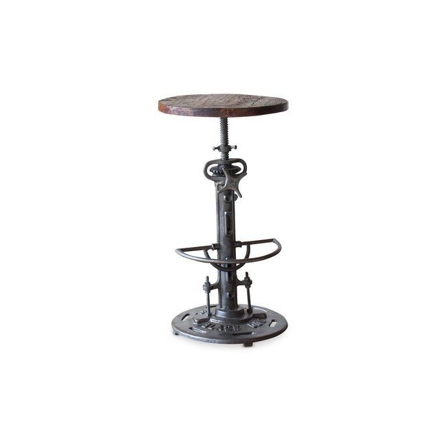 Tabouret haut en teck réglable 1928 Couleur marron <span itemprop=