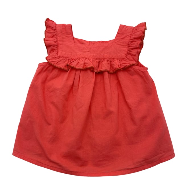 Blouse bébé - Très bon état rouge <span itemprop=