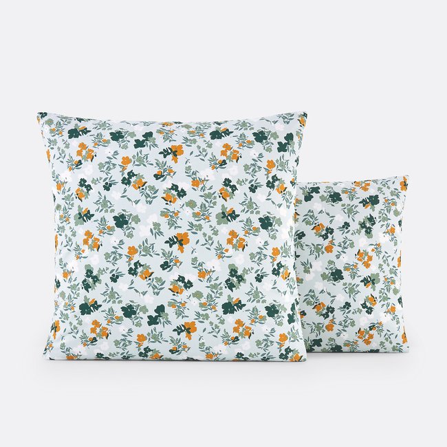 Taie d'oreiller percale de coton, Voladores imprimé vert <span itemprop=