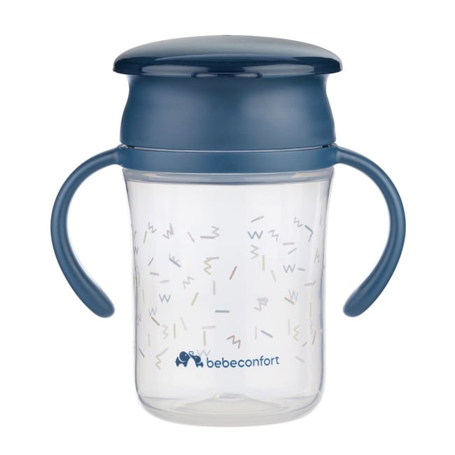 Tasse d'apprentissage 360° - 240 ml Memphis - Bubbly blue - BEBECONFORT