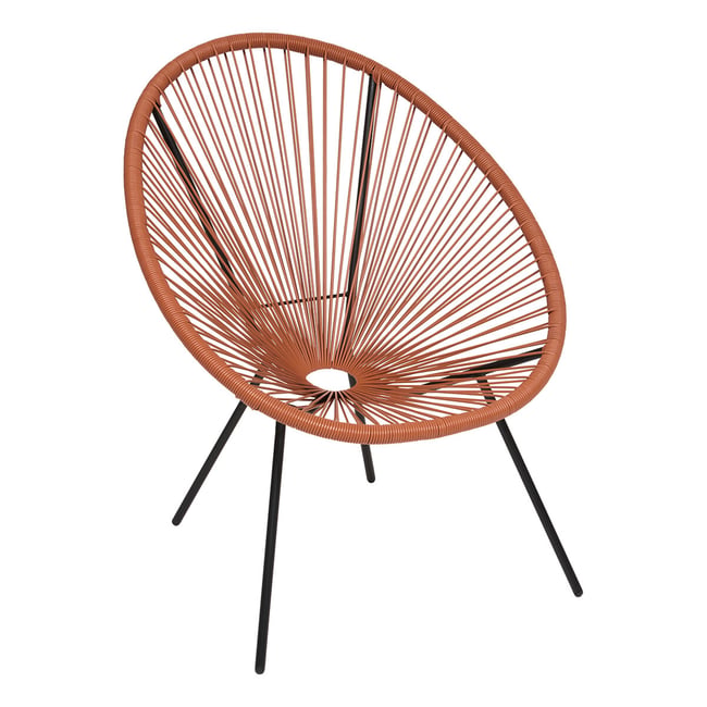 Fauteuil ajouré avec structure en acier - ATMOSPHERA