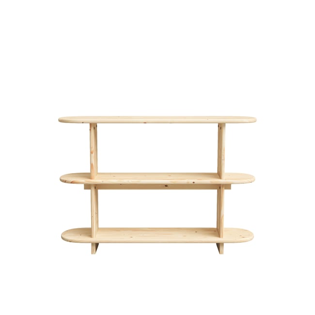Bibliothèque en sapin marron clair 120 cm - TESA - HANNUN
