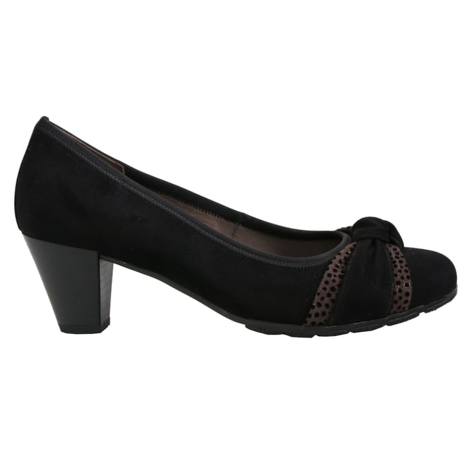 Escarpins en cuir noir <span itemprop=