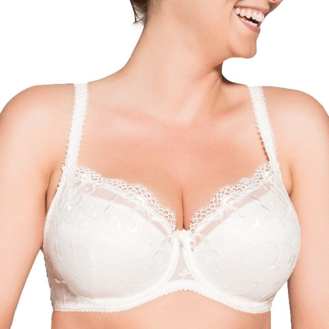 Soutien-gorge paddé à armatures grande taille VICTORIA ivoire - ecru <span itemprop=