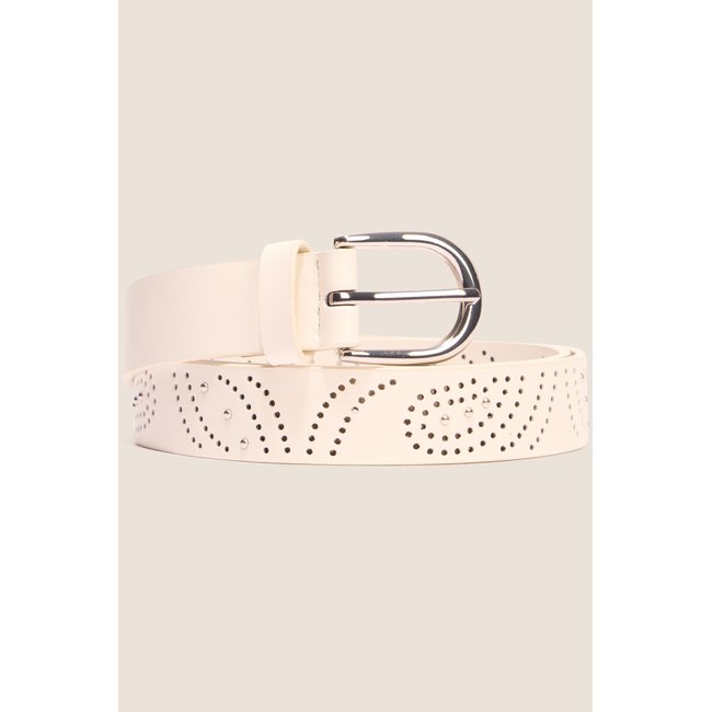 Ceinture large blanc <span itemprop=