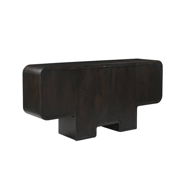 Buffet en bois de manguier foncé CARINA Couleur noir <span itemprop=