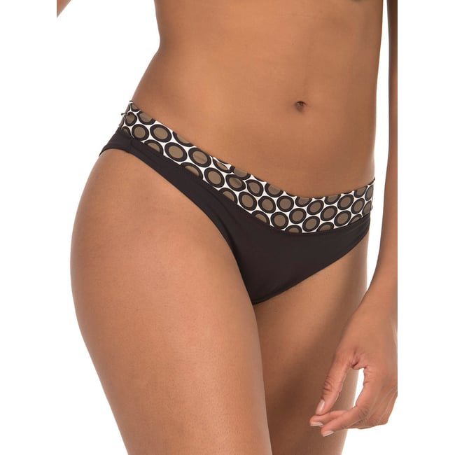 Bas maillot de bain taille haute Lunares marron marron <span itemprop=