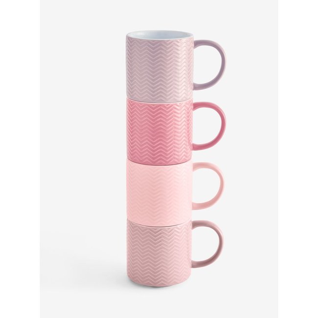 Mugs texturés à empiler, lot de 4 - NEXT