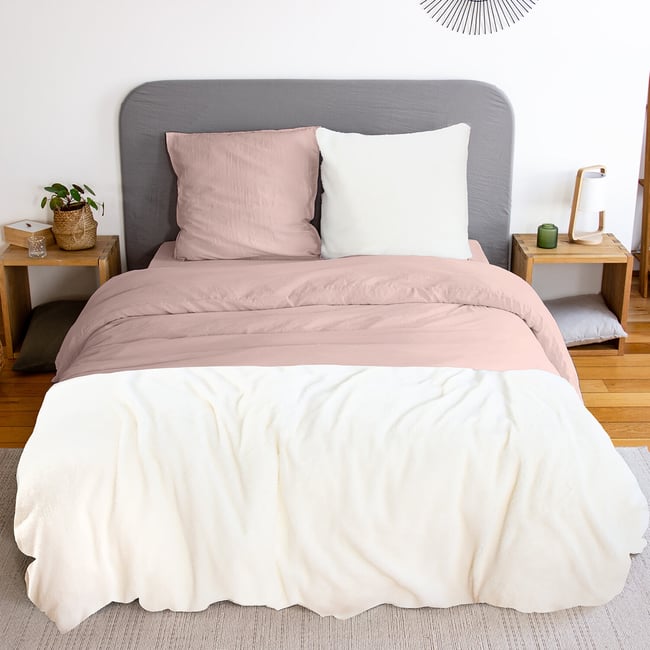Parure housse de couette 100% microfibre lavé, SHERPA - C DESIGN HOME TEXTILE