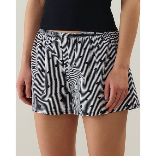 Short en coton à motifs fraises blanc NIGHTPOPIZ - UNDIZ