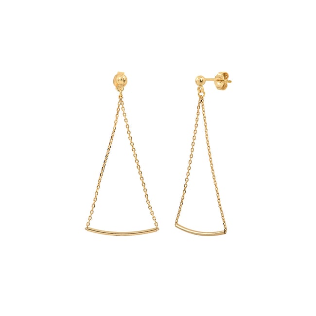 Boucles d'oreilles triangle fineline doré <span itemprop=