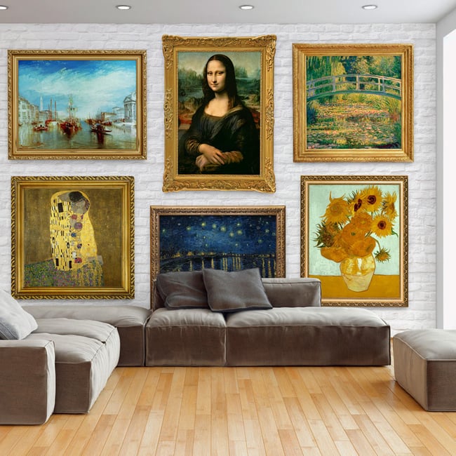 Papier peint intissé panoramique Vintage et Retro Wall of treasures Couleur multicouleur <span itemprop=
