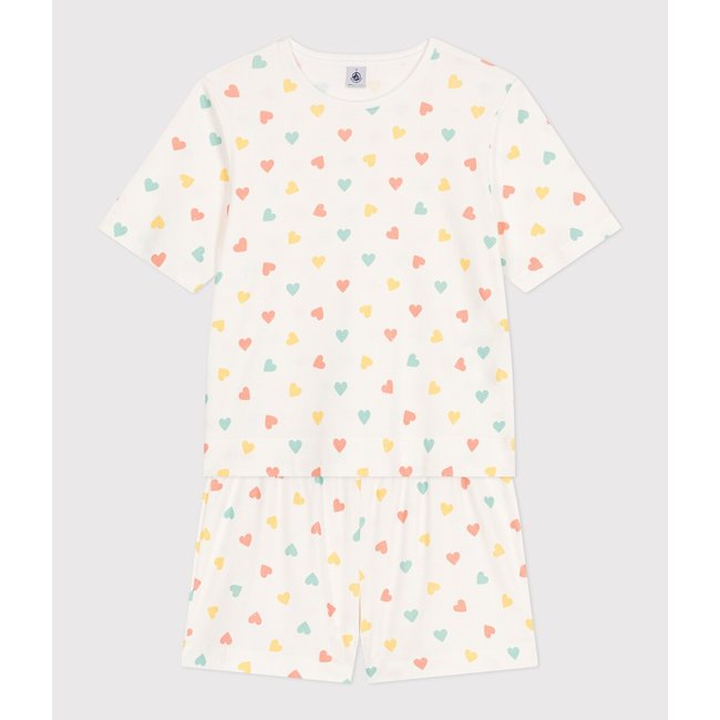 Cotton Short Pyjamas with Short Sleeves, printed, PETIT BATEAU