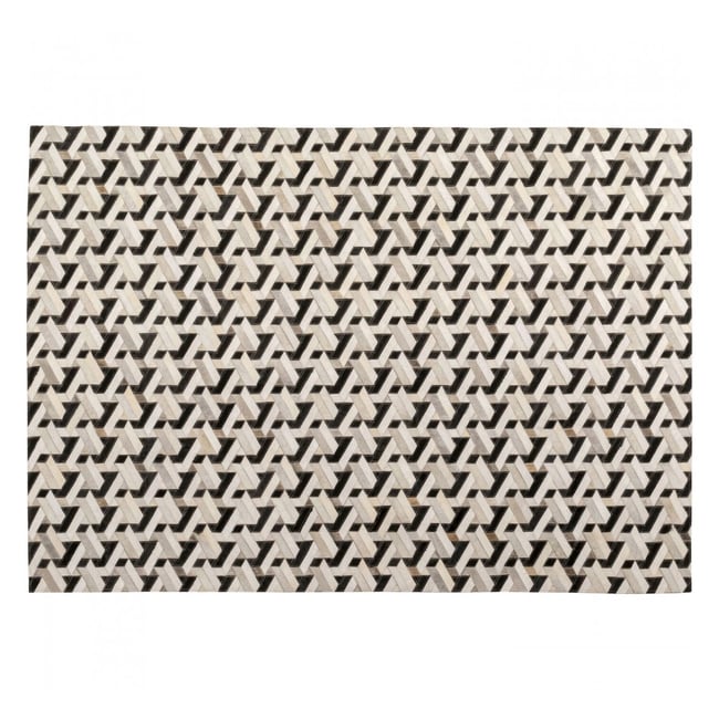 Tapis en cuir motifs géométriques, MAZE - KARE DESIGN