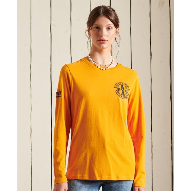 Haut Superdry Super Soft à Manches Longues Taille XS - Occasion Parfait État | Haut Graphique Femme