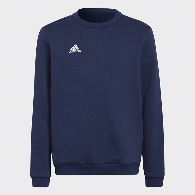 Sweat col rond en molleton bleu marine <span itemprop=