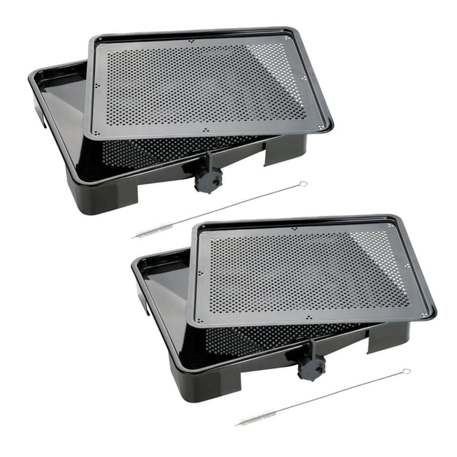 Lot de 2 plats four 39/39 cm émaillé SPECIAL COOKING noir <span itemprop=